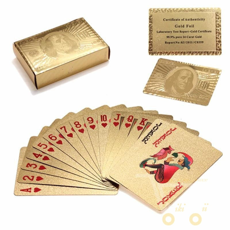 Gold Plated Playing Cards Luxury Deck with Box