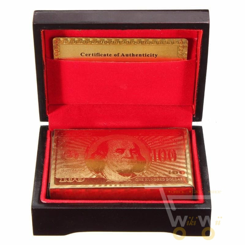 Gold Plated Playing Cards Luxury Deck with Box