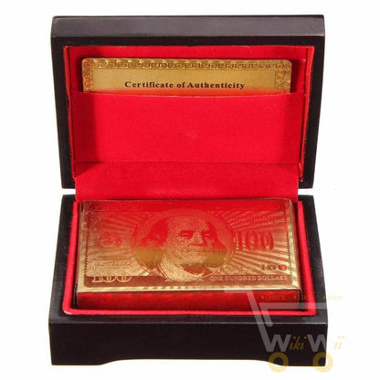 Gold Plated Playing Cards Luxury Deck with Box