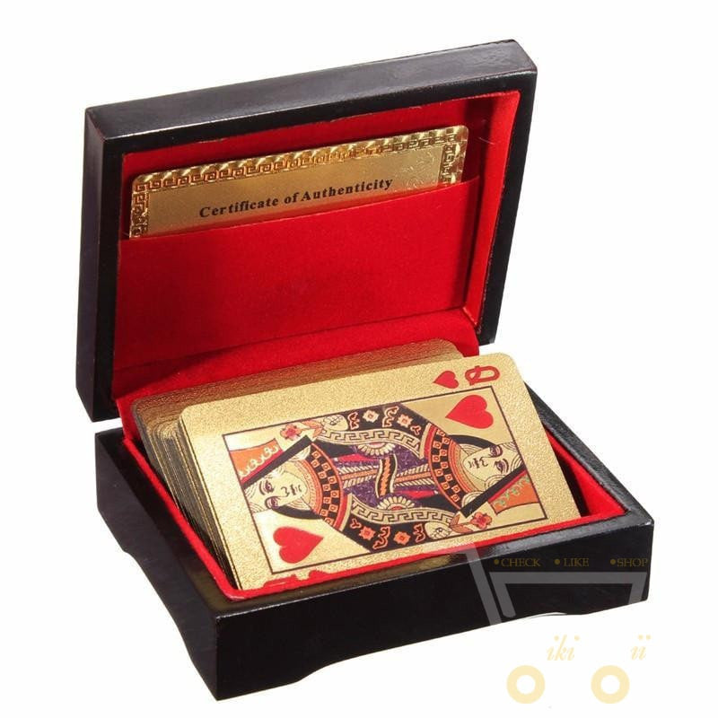 Gold Plated Playing Cards Luxury Deck with Box