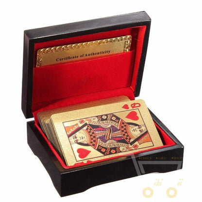 Gold Plated Playing Cards Luxury Deck with Box