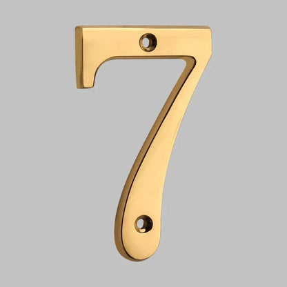 Polished Brass House Numbers