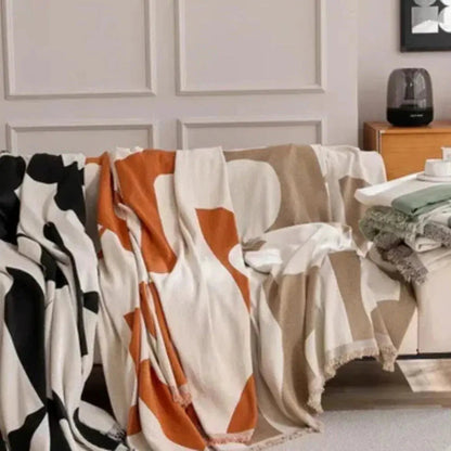 Soft Chenille Plaid Couch Cover