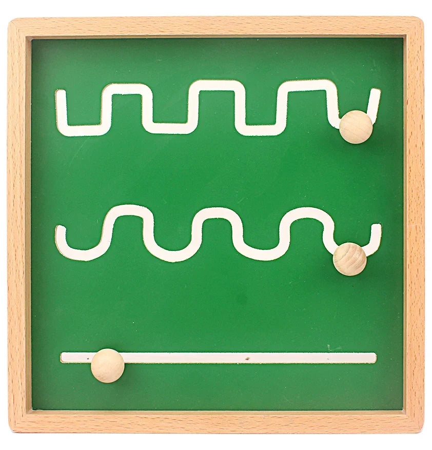 Montessori Wooden Pre-Writing Board with Tracing Ball