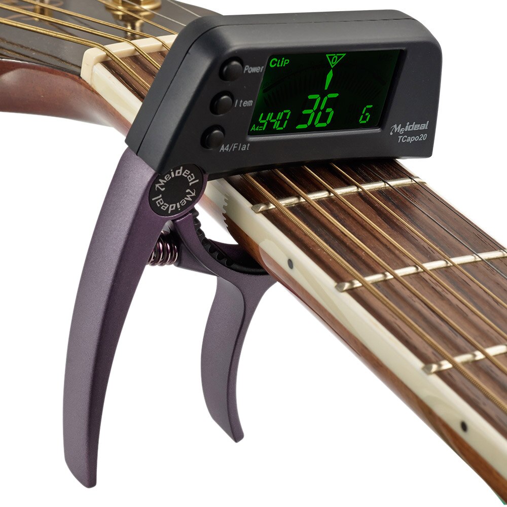 2-in-1 Guitar Tuner and Capo with LCD Display