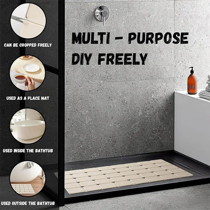 Silicone Foldable Tub Mat with Strong Suction Cups