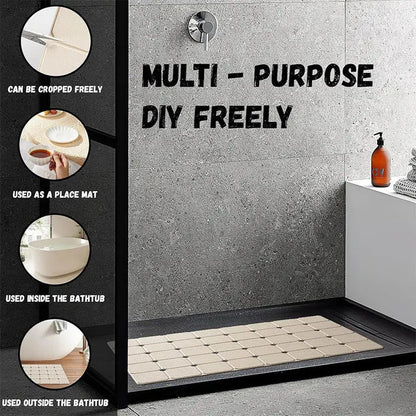 Silicone Foldable Tub Mat with Strong Suction Cups