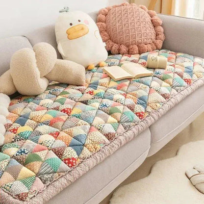 Soft Floral Couch Cover