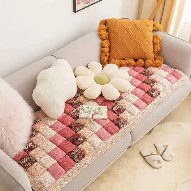 Soft Floral Couch Cover