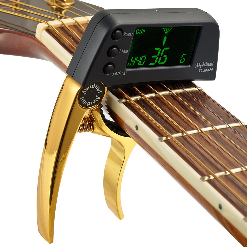 2-in-1 Guitar Tuner and Capo with LCD Display