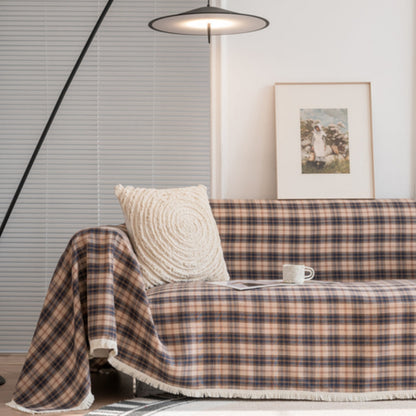 Plaid Sofa Cover Soft Stretch Couch Protector
