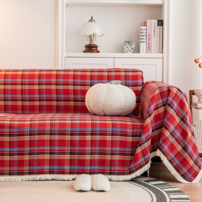 Plaid Sofa Cover Soft Stretch Couch Protector
