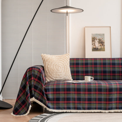 Plaid Sofa Cover Soft Stretch Couch Protector