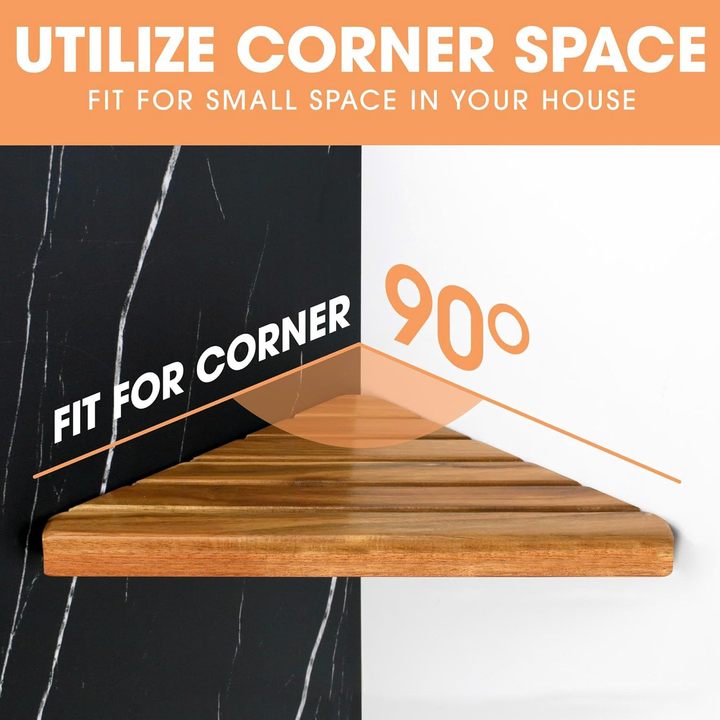 Acacia Corner Shelf