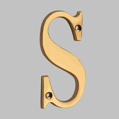 Polished Brass House Numbers