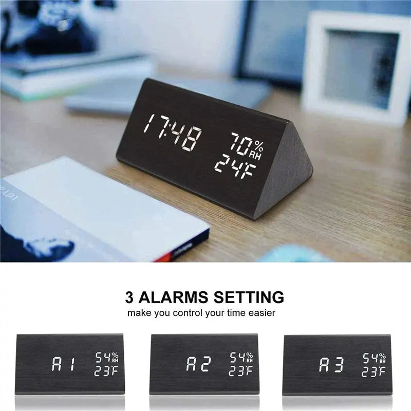 Wooden LED Clock