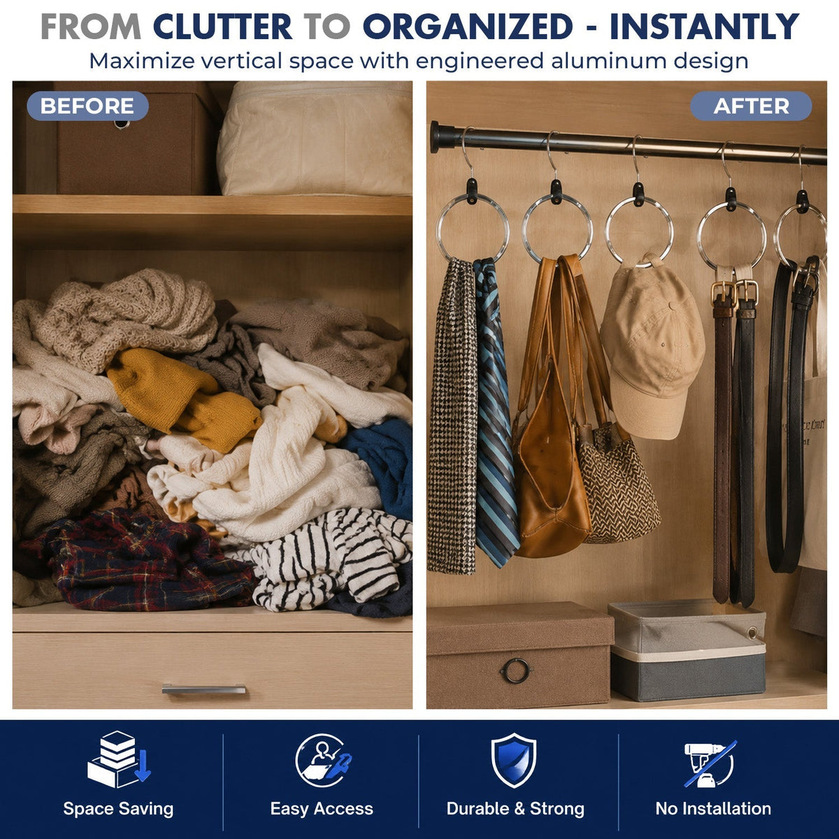 Circular Closet Organiser Hanger