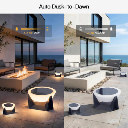 15-Inch Waterproof Solar Garden Floor Lantern with Dusk-to-Dawn Sensor – image 7