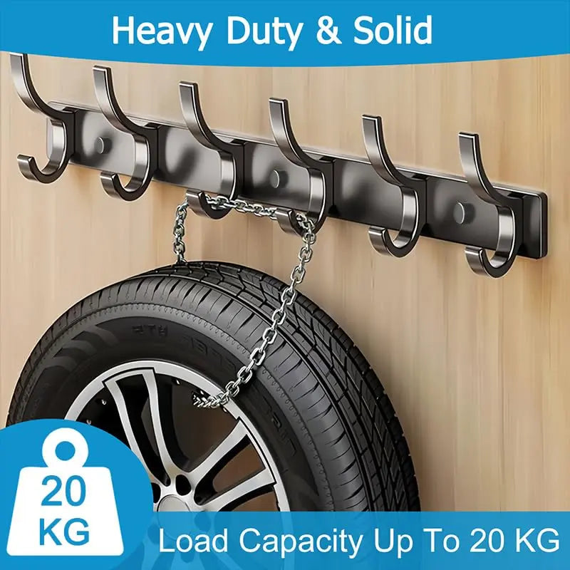 Over Door Hook Organiser Rack with 5 Hooks