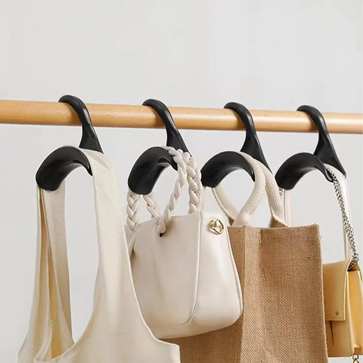 Arched Clothes Hanger & Bag Hook – 10 Pieces