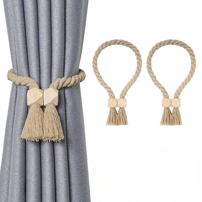 Wooden Curtain Tiebacks – 2 Pieces