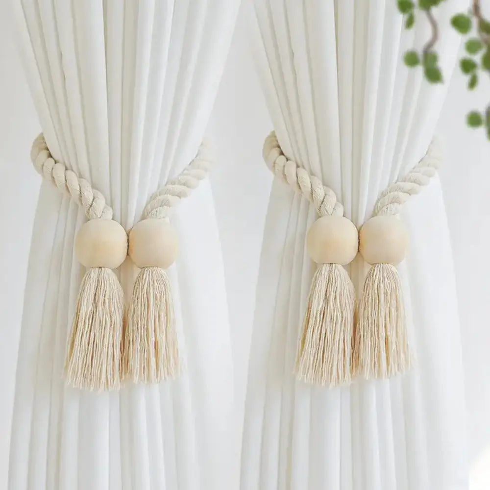 Wooden Curtain Tiebacks – 2 Pieces