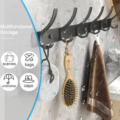 Over Door Hook Organiser Rack with 5 Hooks