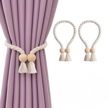 Wooden Curtain Tiebacks – 2 Pieces