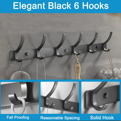 Over Door Hook Organiser Rack with 5 Hooks