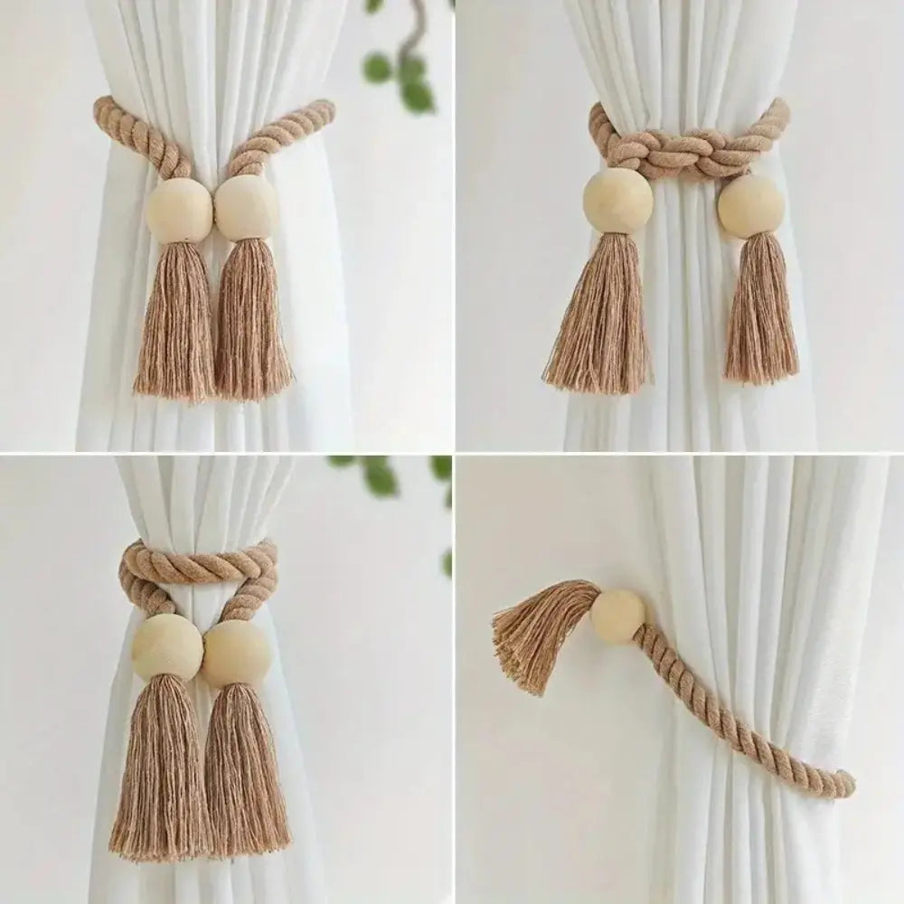 Wooden Curtain Tiebacks – 2 Pieces