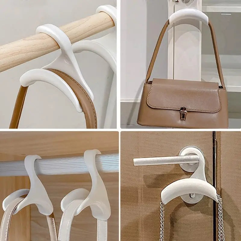 Arched Clothes Hanger & Bag Hook – 10 Pieces