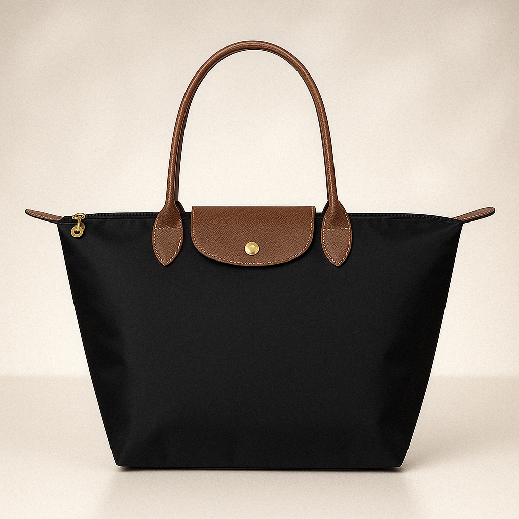 Leather Handle Tote Bag – Waterproof Lining, Stylish & Durable
