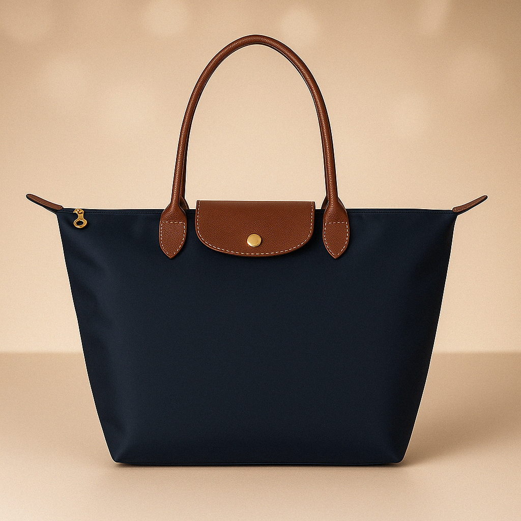 Leather Handle Tote Bag – Waterproof Lining, Stylish & Durable