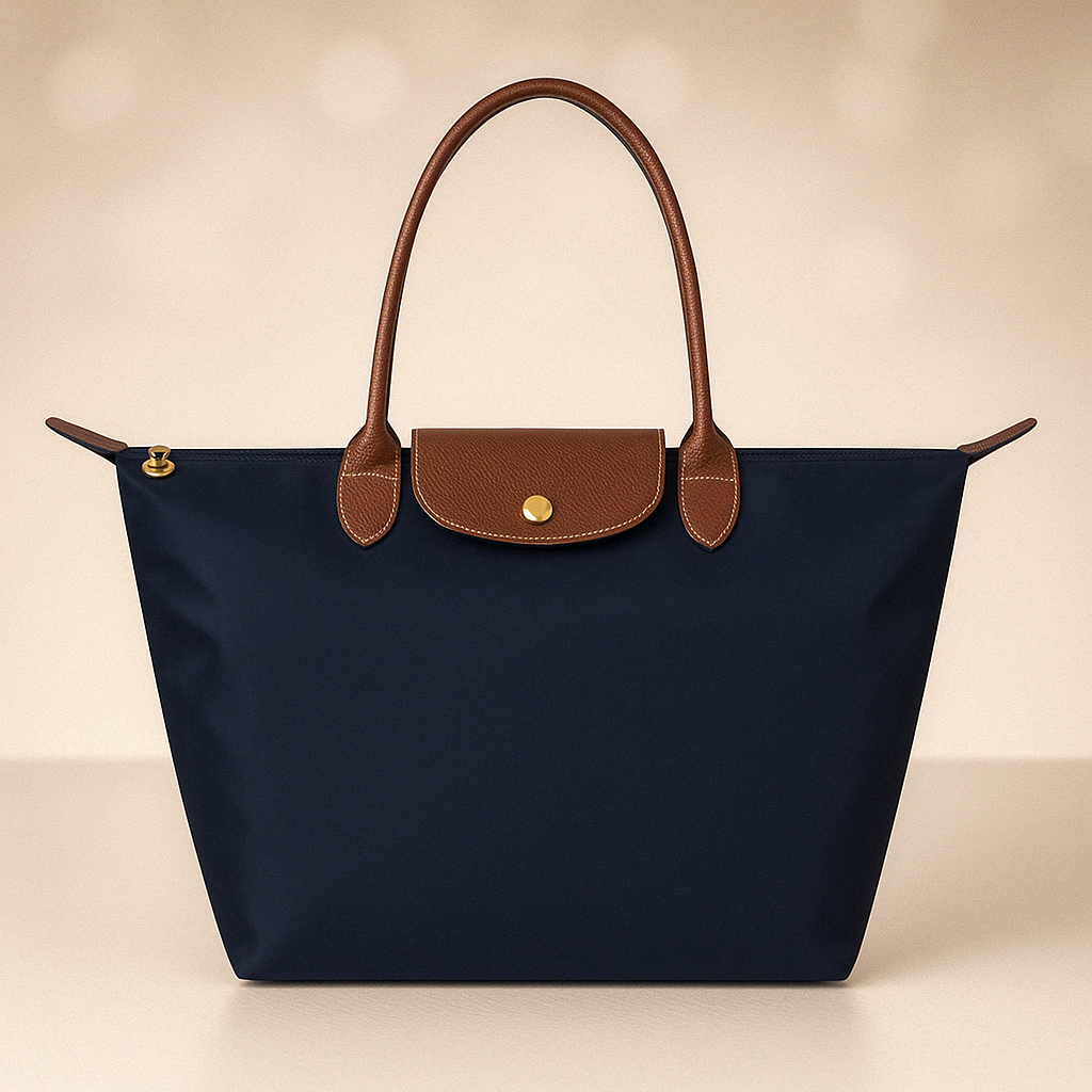 Leather Handle Tote Bag – Waterproof Lining, Stylish & Durable
