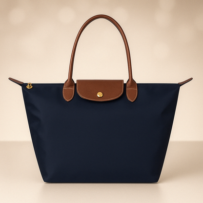 Leather Handle Tote Bag – Waterproof Lining, Stylish & Durable