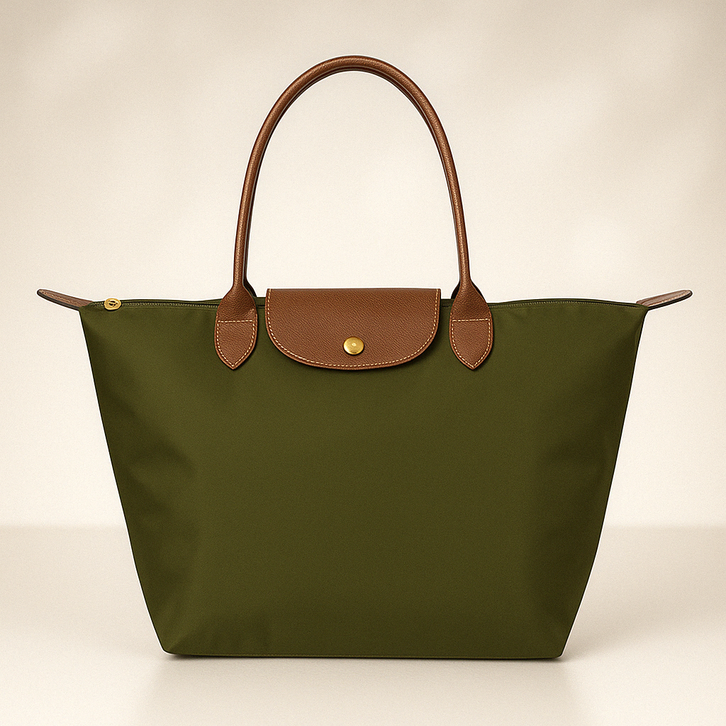 Leather Handle Tote Bag – Waterproof Lining, Stylish & Durable