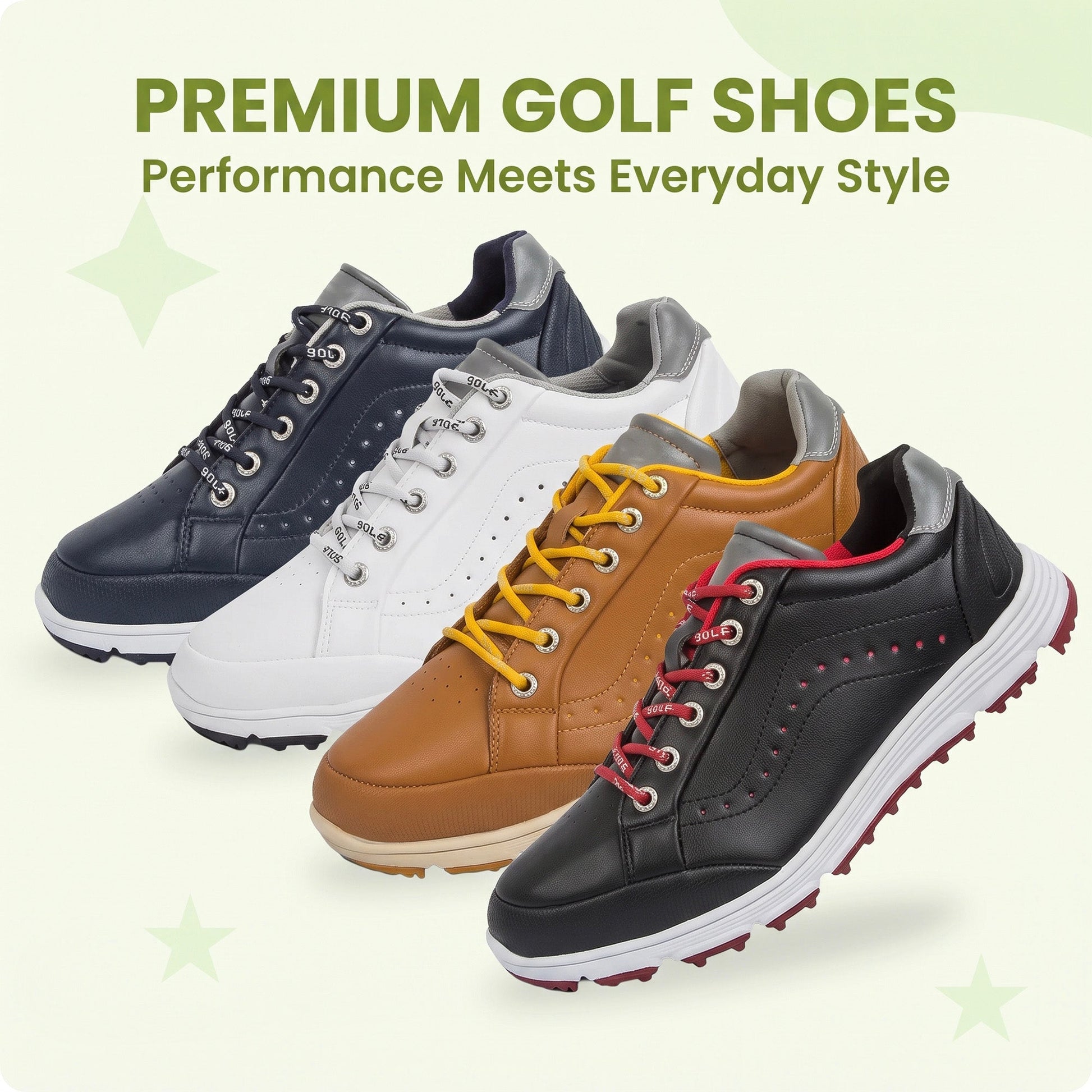 Men's Water-Resistant Golf Shoes – Lightweight Grip Trainers