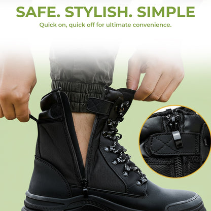 Zip Side Safety Work Boots – Durable, Easy Access Protection