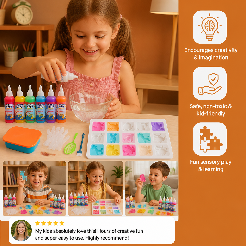 Creative Water Jelly Figure Kit with Gel and Moulds