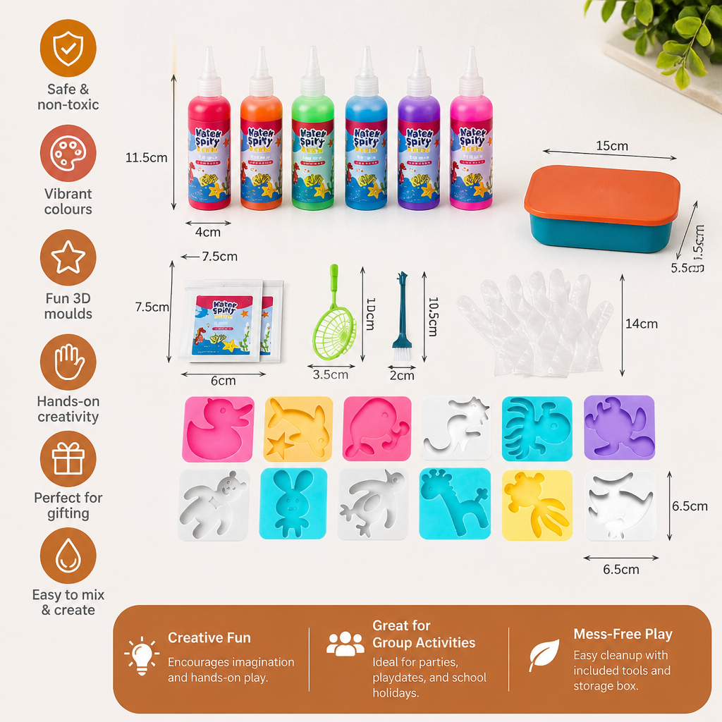 Creative Water Jelly Figure Kit with Gel and Moulds