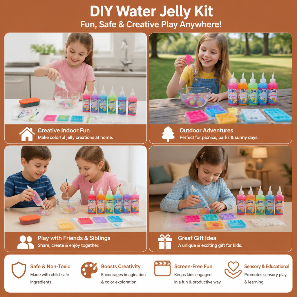 Creative Water Jelly Figure Kit with Gel and Moulds