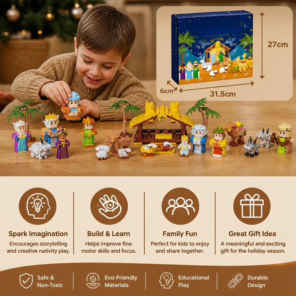 Building Block Advent Calendar – Build Your Own Nativity Scene