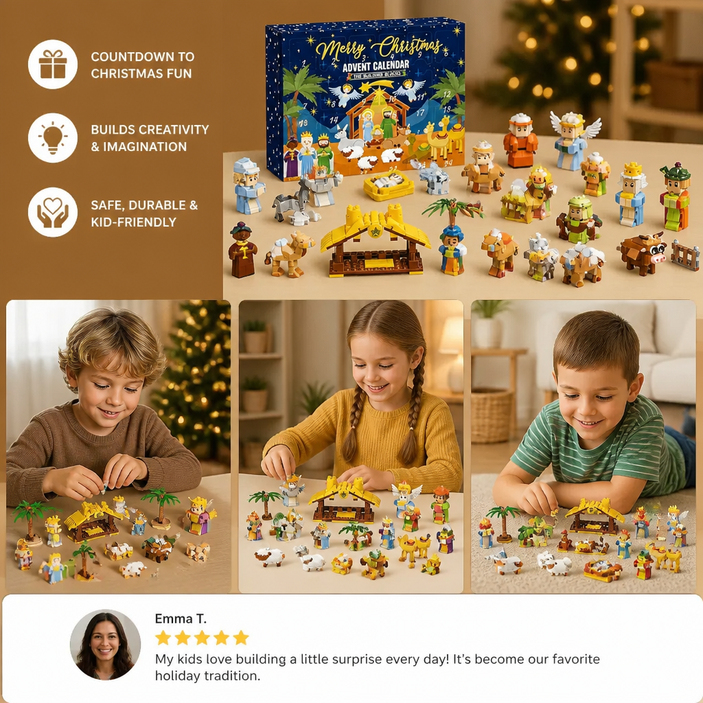 Building Block Advent Calendar – Build Your Own Nativity Scene