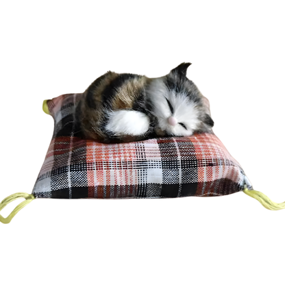 Realistic Sleeping Cat Plush Toy - Soft Home Decor