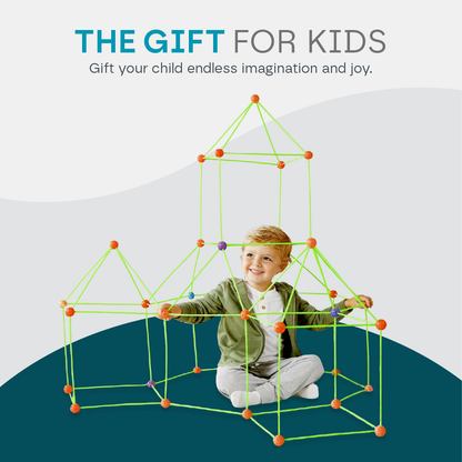 Kids DIY Fort Building Kit - STEM Construction Toy