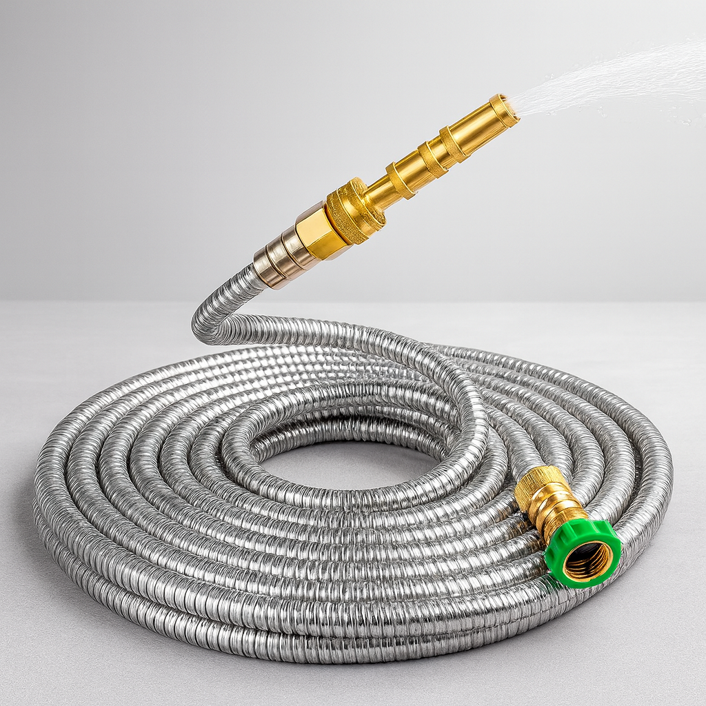 Stainless Steel Garden Hose – Heavy Duty Outdoor Use
