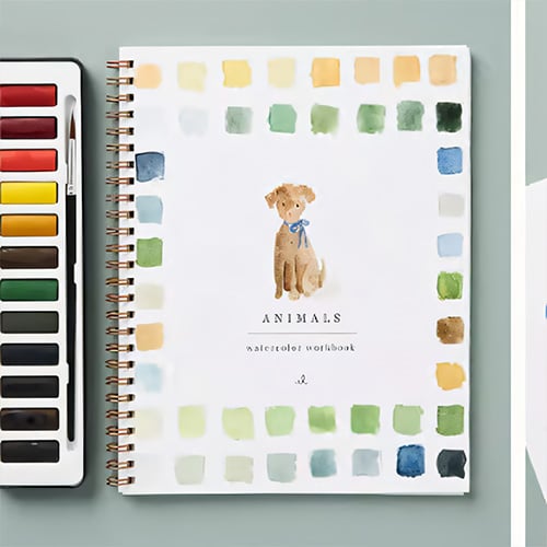 Beginner Watercolour Workbook – Step-by-Step Painting Activity Book – image 8