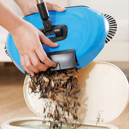 2-in-1 Manual Broom with Rotating Brush Head