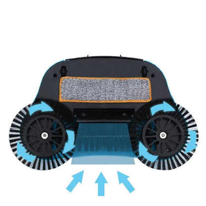 2-in-1 Manual Broom with Rotating Brush Head