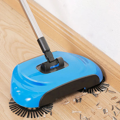 2-in-1 Manual Broom with Rotating Brush Head